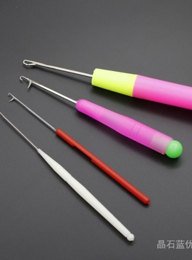 织补专用工具带舌头钩针编织工具细小钩针不锈钢毛衣针手工DIY织