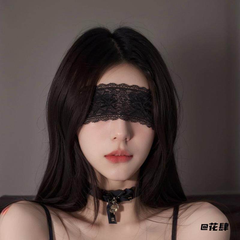 性感个性情调紫色轻奢制服温柔情侣蕾丝亚文化女式黑色蕾丝眼罩女