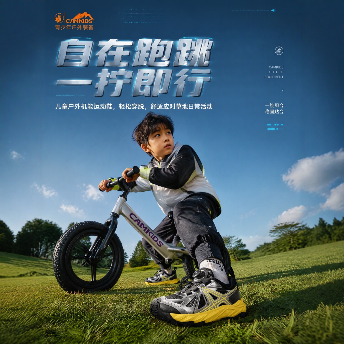CAMKIDS儿童运动徒步鞋春秋