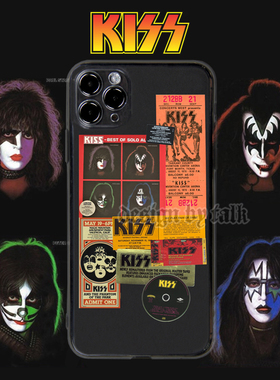 kiss乐队摇滚华为荣耀小米OPPO红米realme三星vivo一加iQOO透明手机壳适用苹果13iPhone12promaxs14plus11xr7