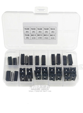 48PCS 6种规格集成电路芯片套装盒74LS00 LS02 LS04 08 LS32 LS86