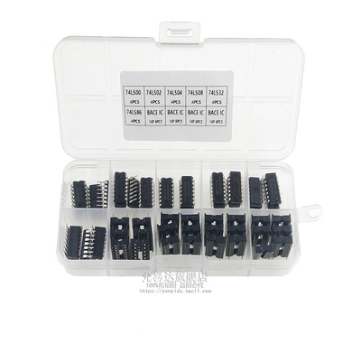 48PCS 6种规格集成电路芯片套装盒74LS00 LS02 LS04 08 LS32 LS86