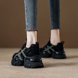增高老爹鞋女2026年春季新款女鞋厚底司机舒适跑步休闲百搭运动鞋