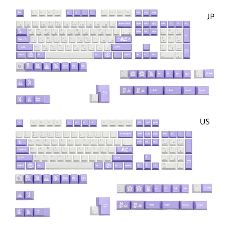 135 Keys PBT Dye Subbed Keycap Cherry Profile适用于 MX Swit