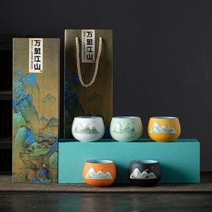 年会奖品抽奖活动公司高端礼品套装礼盒实用马年商务茶杯茶具套