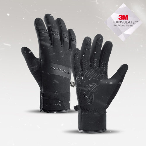 kyncilor秋冬季骑行3M新雪丽保暖手套防风防泼水加厚滑雪触屏手套