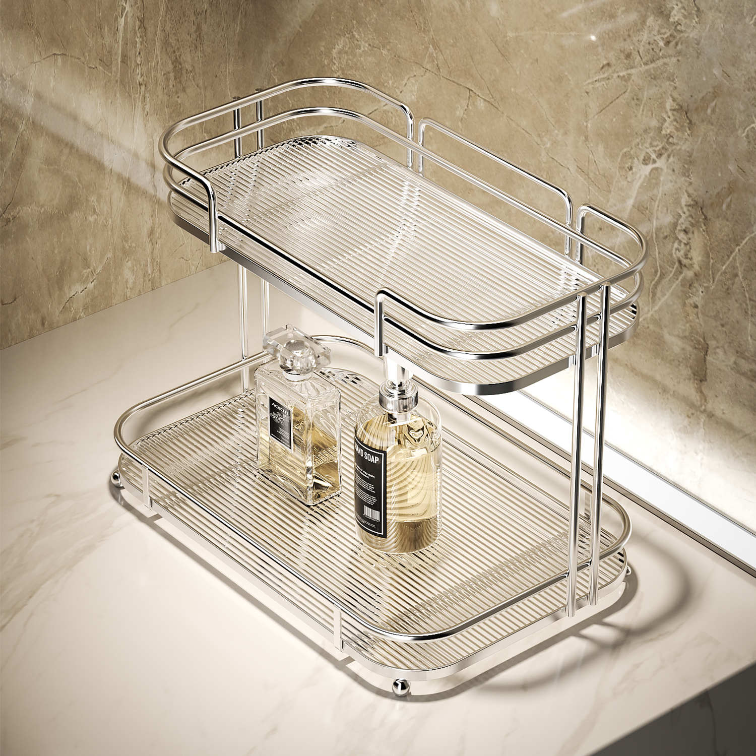 卫生间置物架悠励轻奢高透亚克力