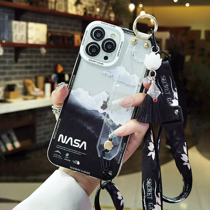 三星Galaxy S25Ultra创意S24Plus防摔S23FE软壳S30Ultra小众S20个性高级感腕带壳A56支架Note20斜跨绳A9s新款