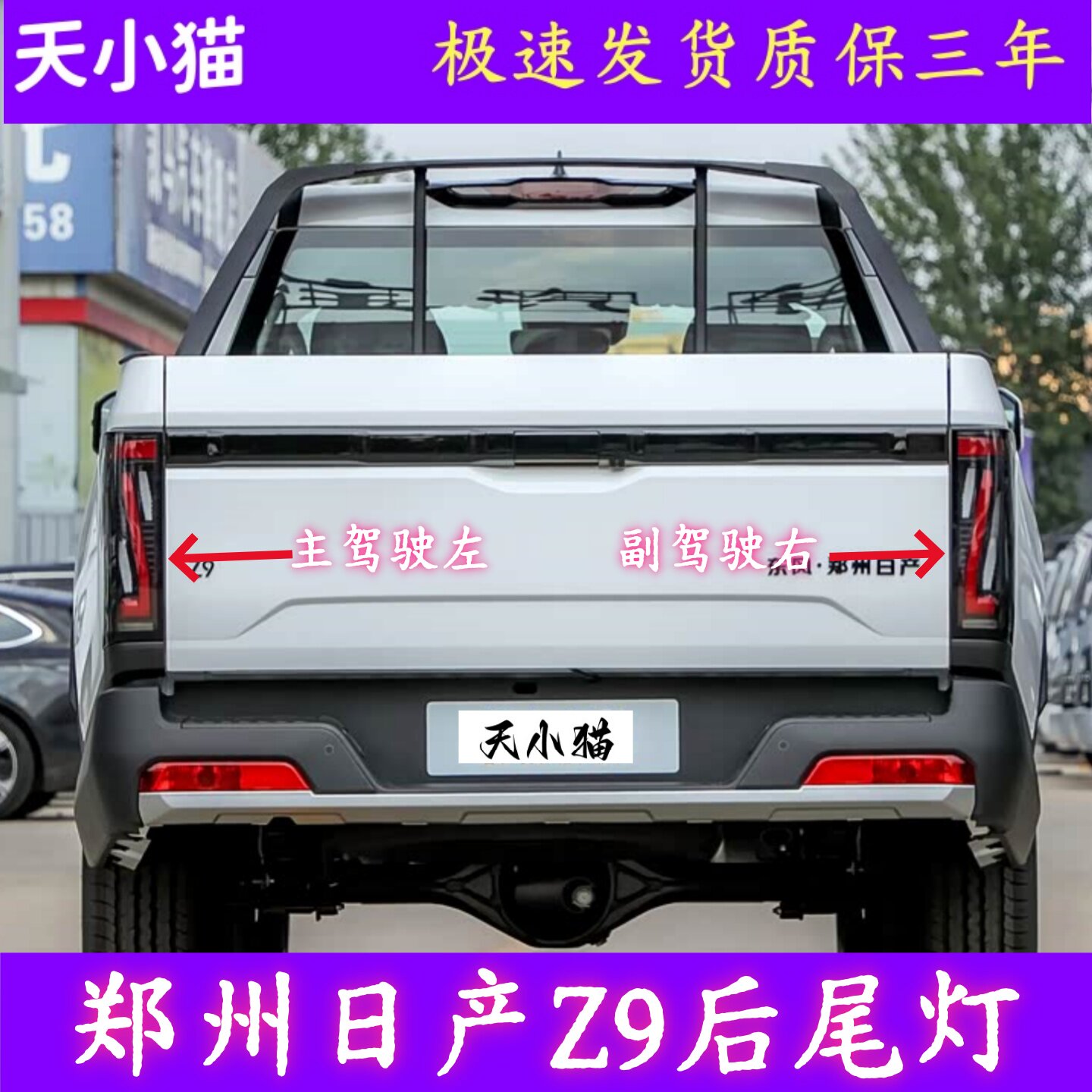 适配郑州日产Z9皮卡尾灯总成