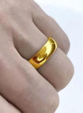 【沙金里外一色 不褪色不过敏】 光圈戒指男女款 厂家直销流行饰