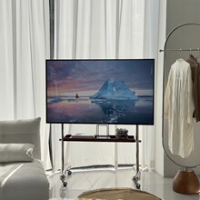 稍安物造 漫步者电视支架复古金属带轮可移动客厅家用显示器架柜