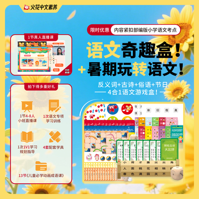 【中文素养教具礼盒】火花思维语文奇趣礼盒暑期小学语文素养提升