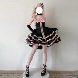 蔷薇废墟原创洛丽塔LolitaJSK成人礼超短礼服蔷薇芭蕾连衣裙定金