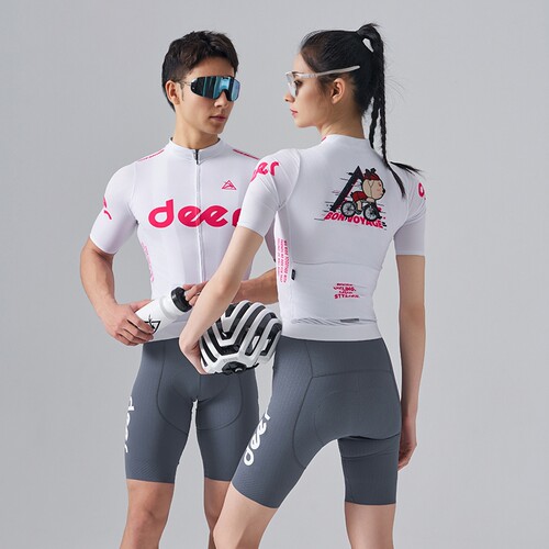 deer多巴胺黑白双色时尚骑行服