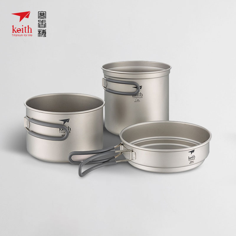 Keith純鈦戶外便攜飯盒餐具