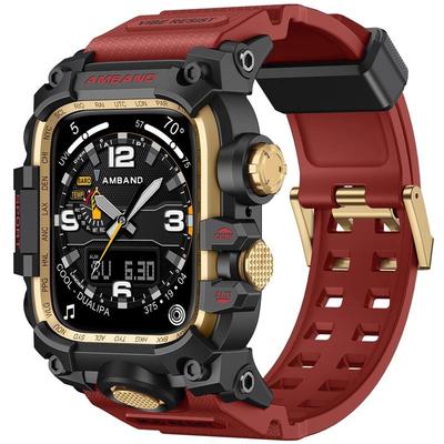 适用iWatchUltra2表带AppleWatch10代苹果手表带8改装小泥王7保护壳S9代金属一体壳表带iWatch保护壳套SE潮男