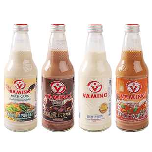 泰国VAMINO哇米诺豆奶原味进口饮品早餐豆乳豆奶饮料300ml玻璃瓶