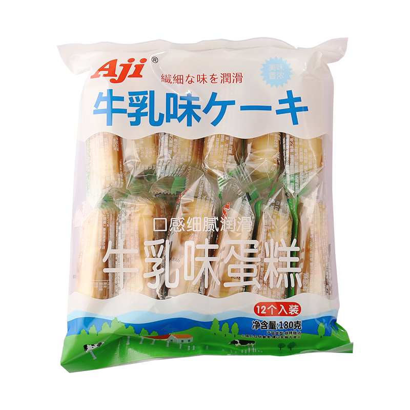 Aji牛乳味蛋糕180g零食小吃