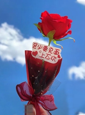 仪式感送女友仿真玫瑰花送老婆创意生日礼物花束七夕情人节礼品