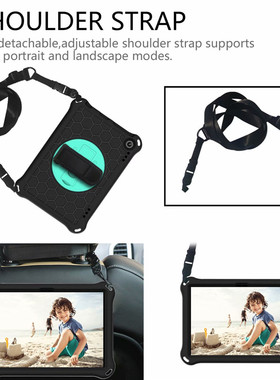 适用2020 kindle fire HD8旋转皮套plus平板儿童防摔软胶保护外壳