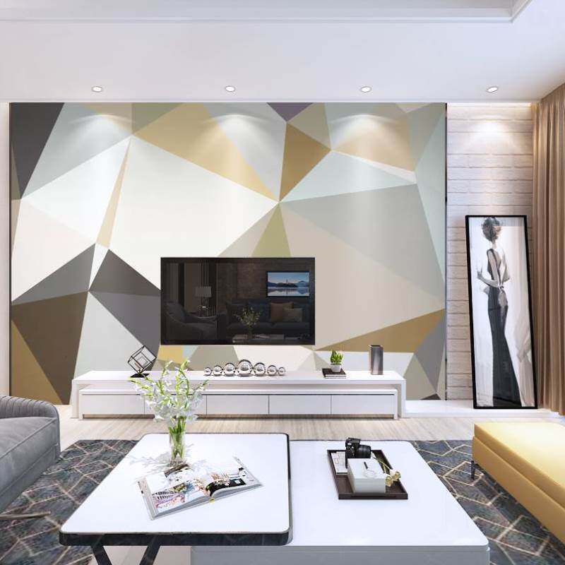 电视背景墙壁纸客厅卧室新家居装修简约风格3d5d立体墙纸壁画墙布