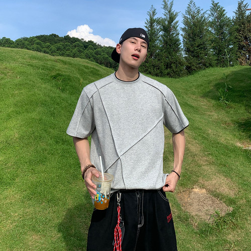 Holocene宽松休闲小众半袖上衣