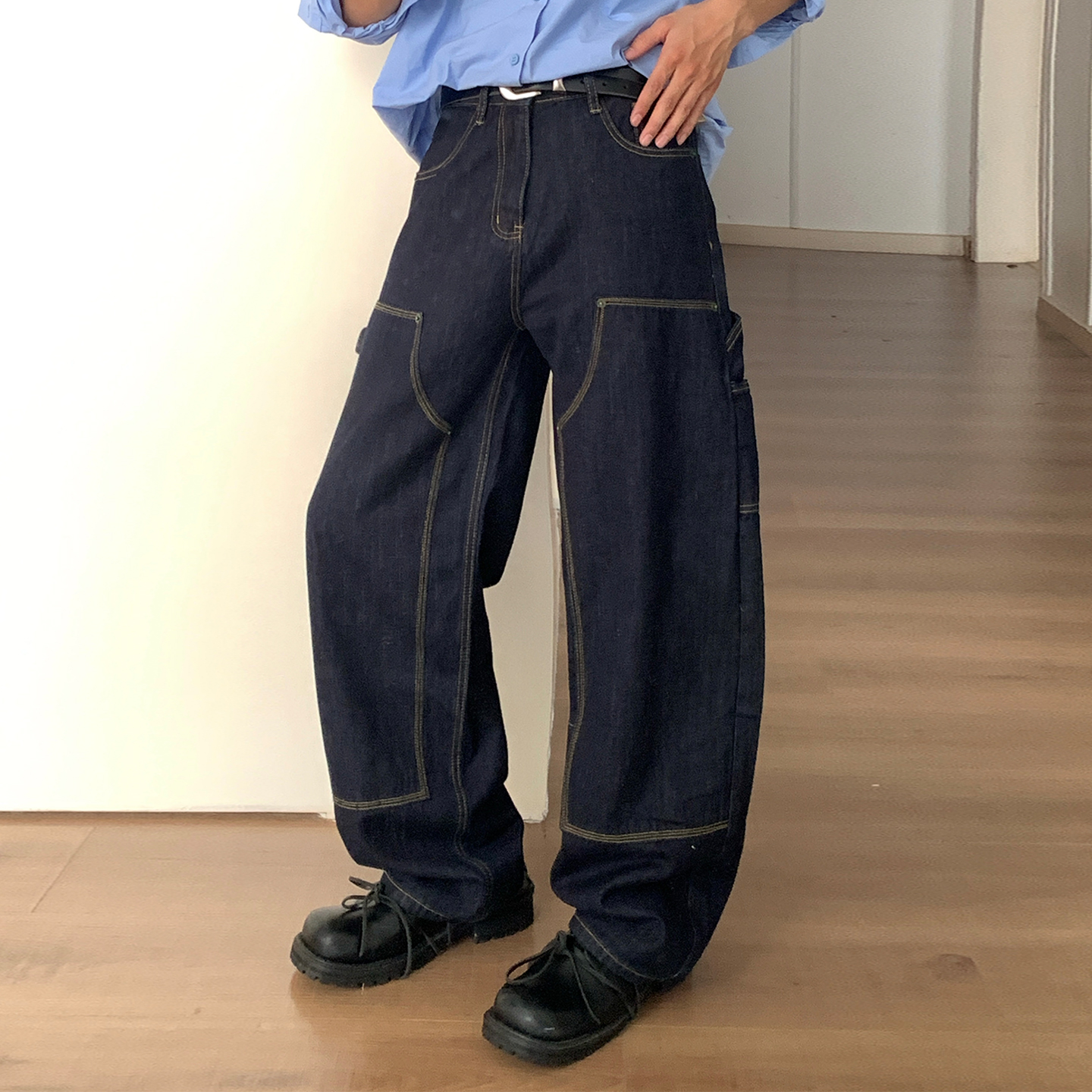 Holocene美式休闲牛仔裤男