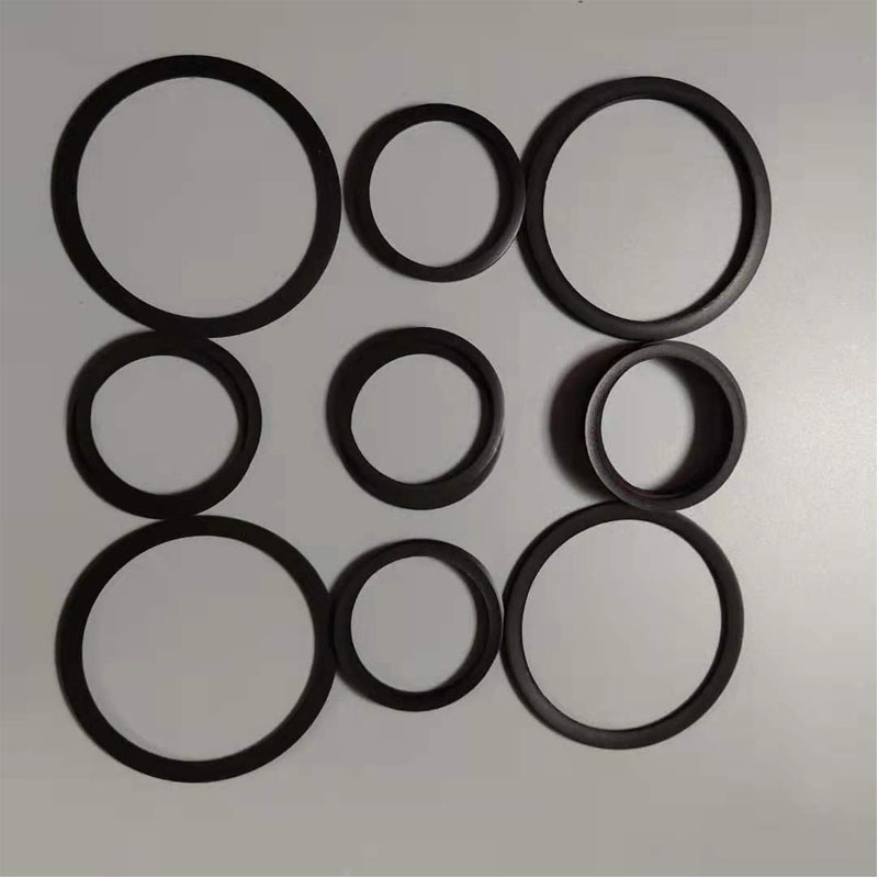 黑色聚四氟乙烯 密封圈碳纤维垫片耐高温 四氟R含石墨垫片改性四