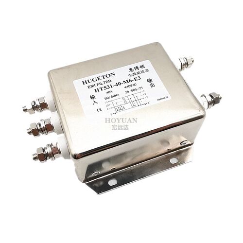 380V三项三线交流电源滤波器HT531-20-M4-C3 20A L8三相抗干扰