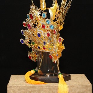 手工铜帽水钻神明帽尺寸可订精品装饰品金色银色双色可订