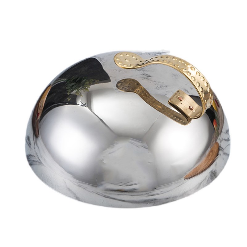 法式铁板烧锅盖商用不锈钢圆盖光身铜帽盖子牛扒盖烧烤盘餐盖