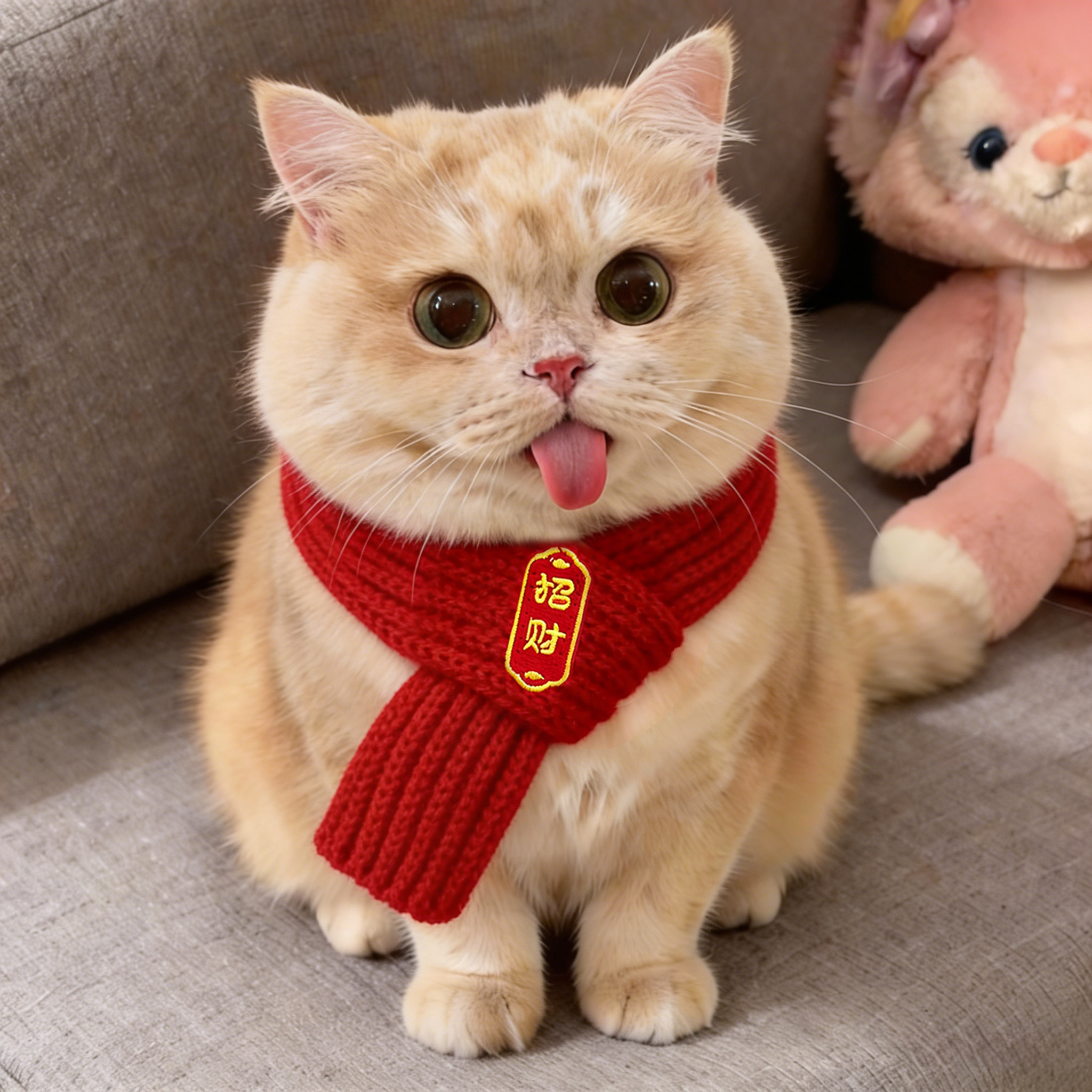 猫咪围脖新年宠物针织围巾春节喜庆中国风口水巾狗狗小配饰装饰品,宠物/宠物食品及用品,围巾/口水巾,淘宝优惠券,粉丝福利购,淘宝优惠卷