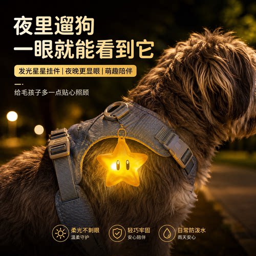星星灯发光夜间遛狗防走失