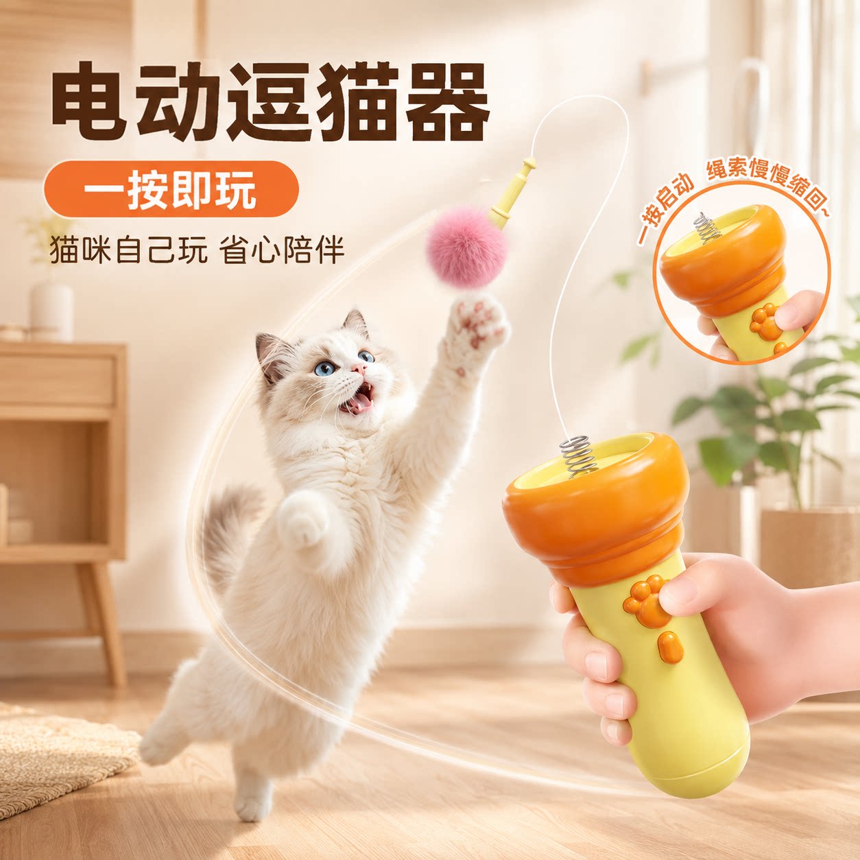 【全网热销10W+】电动钓猫器玩具图片
