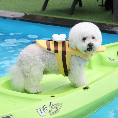 小蜜蜂狗狗救生衣夏季宠物游泳衣