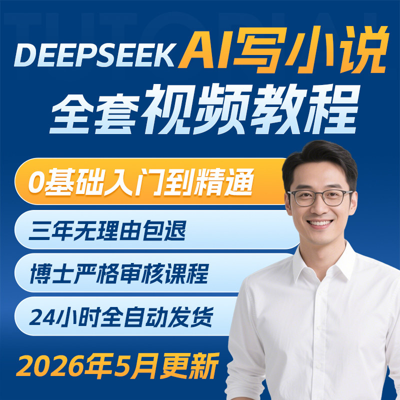 2026 DeepSeek AI写小说课程从0-1全过程指令词思