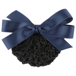 头花女职业护士发网银行盘发网兜空姐蝴蝶结发饰餐饮工作细网头饰