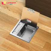 洛蒙特隐藏式 纯平隐形地插修复盖板 地插座不锈钢超薄140型嵌入式