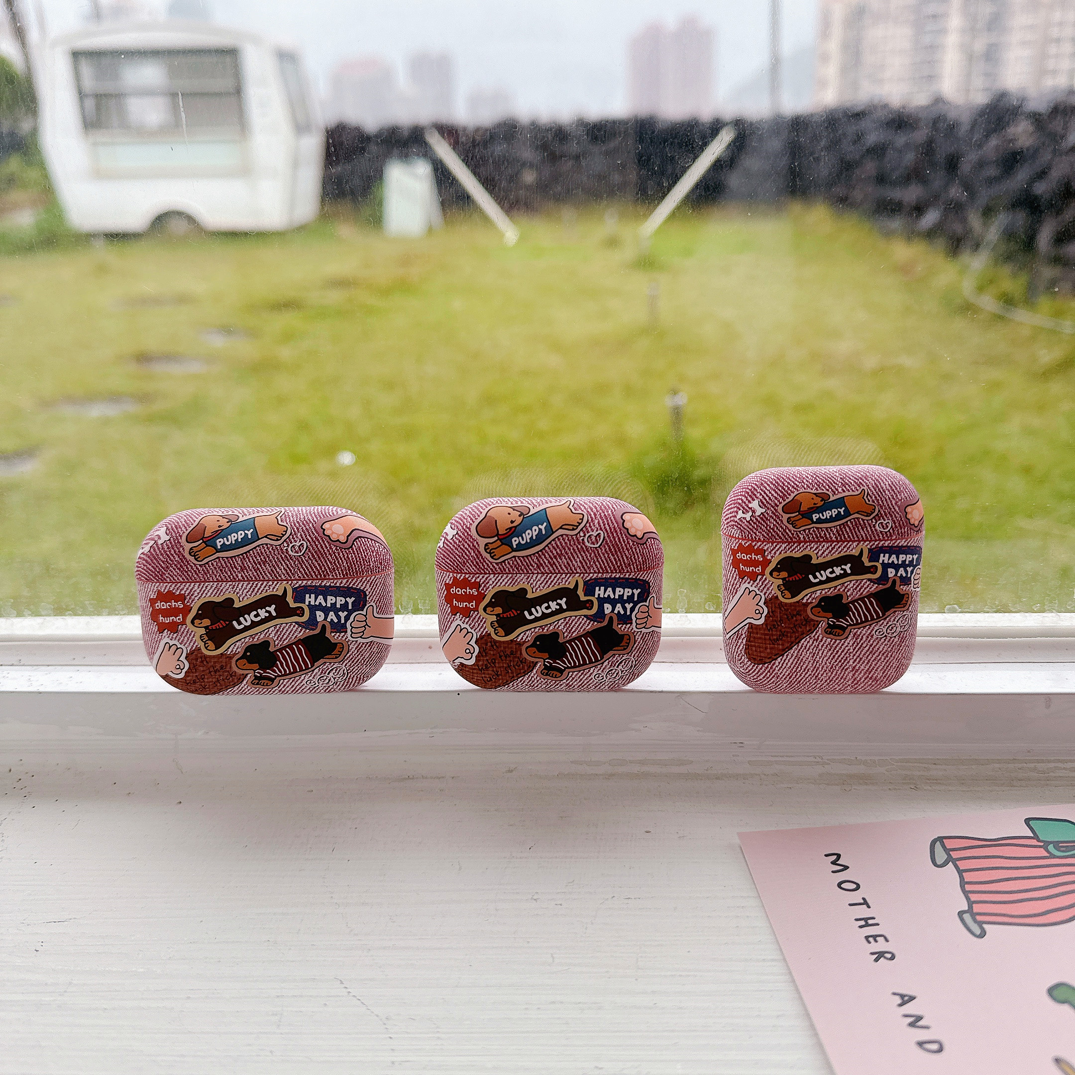 苹果AirPods pro耳机壳新款AirPods 4蓝牙耳机保护套个性imd软壳pods1/2全包防摔外壳pro硅胶可爱腊肠狗二三