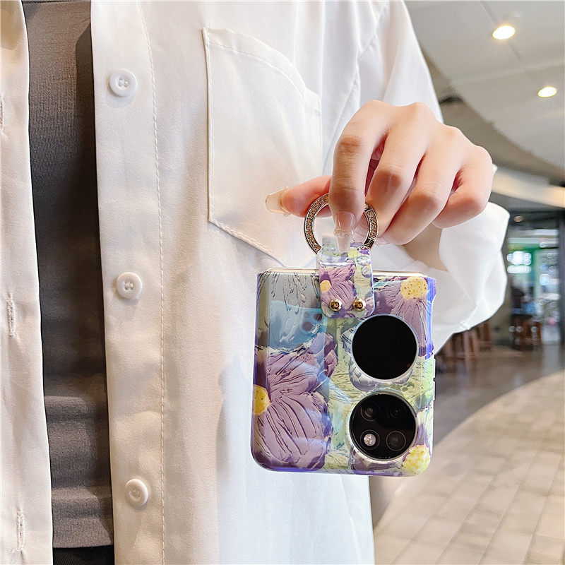 个性ins风油花华为pockets手机壳适用华为宝盒p50pockets折叠屏保护套创意带指环扣高档pockets2全包硅胶软壳,3C数码配件,手机保护套/壳,淘宝优惠券,粉丝福利购,淘宝优惠卷