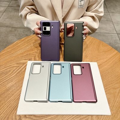 纯色肤感金属漆适用于荣耀MagicVS3折叠屏保护套中轴磁吸不带前屏框magicV3简约个性荣耀VS3商务男女款手机壳