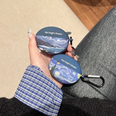 旋涡油画适用于OPPO Enco X3新款oppoencox3无线蓝牙耳机降噪保护壳硅胶软壳encoX3水贴肤感小众防摔耳机壳盒