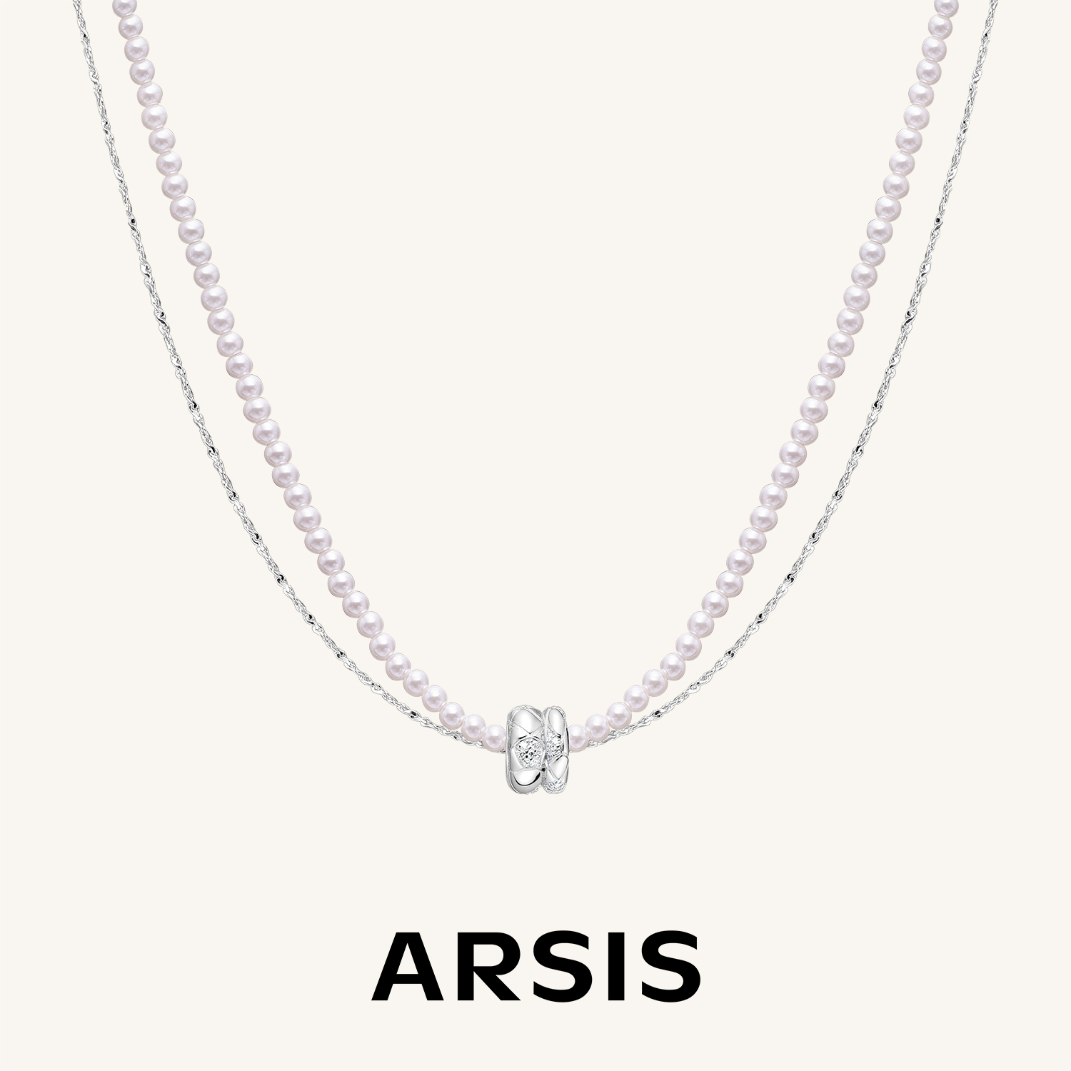 ARSIS蛇纹祥瑞双环项链双层链红玛瑙本命年串珠生日礼物送女友