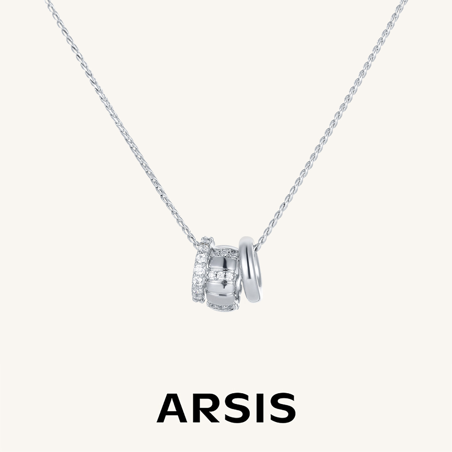 ARSIS自由搭配蛇骨三环项链