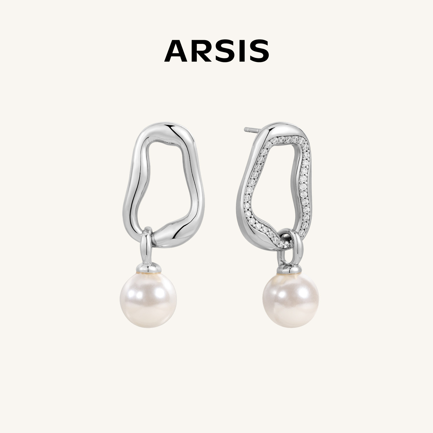 ARSIS光影耳钉轻奢精致简约耳坠精致耳坠气质小众设计耳饰女