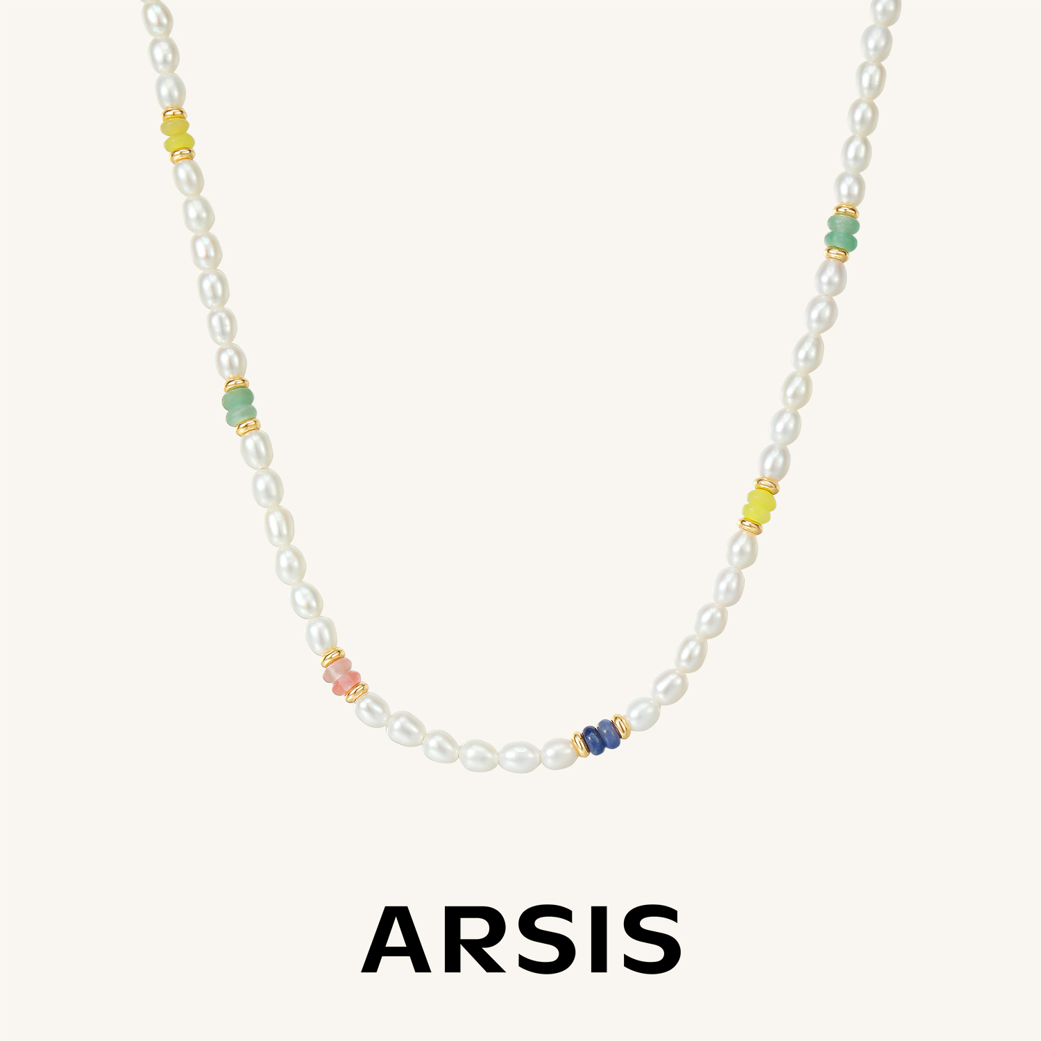 ARSIS撞色米珠串珠项链