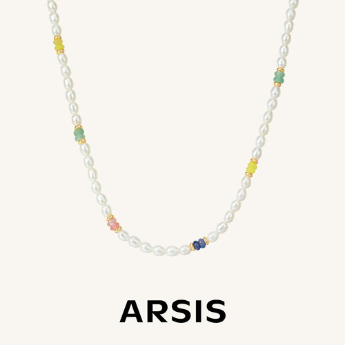 ARSIS撞色米珠串珠项链