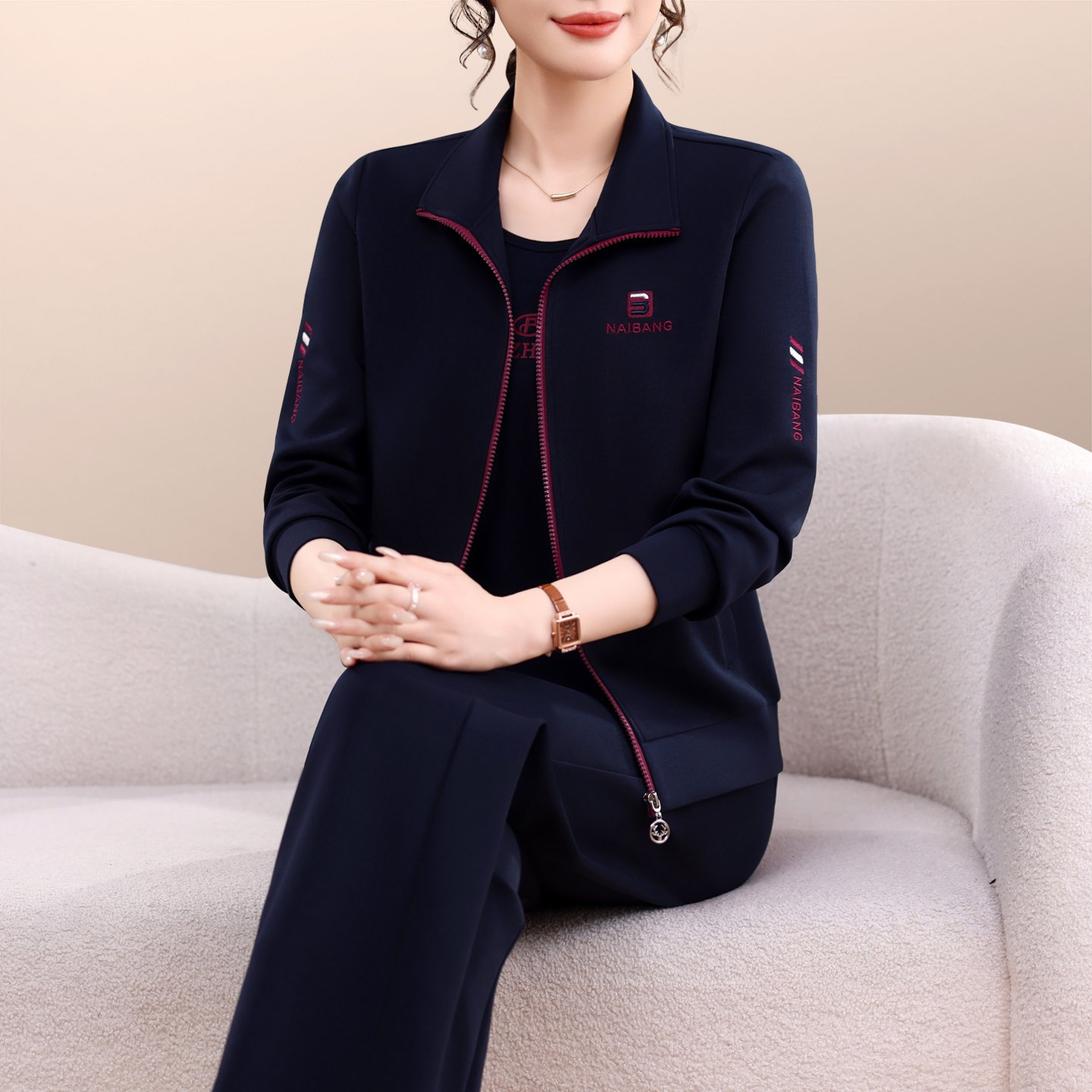 官方正品牌迈耐克斯运动服套装女春秋季2026新款宽松减龄显瘦洋气