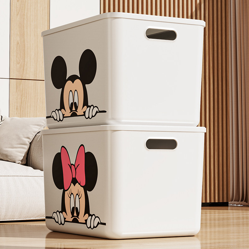 卡通桌面收纳盒大容量双层折叠储物盒家用整理箱可爱整理储物盒,收纳整理,桌面收纳盒,淘宝优惠券,粉丝福利购,淘宝优惠卷