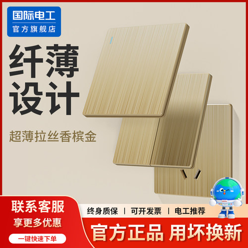 国际电工86型单控开关插座